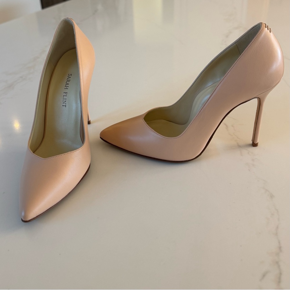 Sarah Flint Perfect Pump 100 Sand 37.5 NWOT - Picture 3 of 11